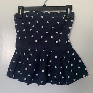 Strapless Peplum top